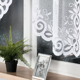 Firanka żakardowa gotowa na żabki RENATA 250x140 biała