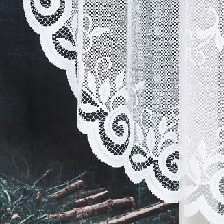 Firanka żakardowa gotowa na żabki RENATA 250x140 biała