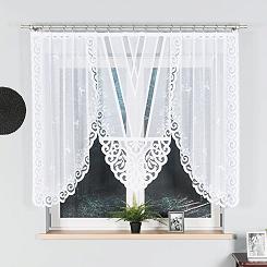 Firanka żakardowa gotowa na żabki RENATA 250x140 biała