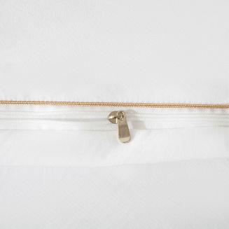 Pościel Queen 160x200 biała ze złotą lamówką bizą