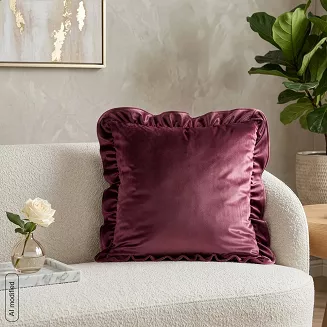 Poszewka dekoracyjna BRENDA1 45x45 Eurofirany burgundowy