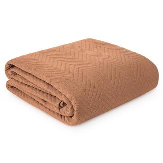 Narzuta dekoracyjna LEN 220x240 ceglasty