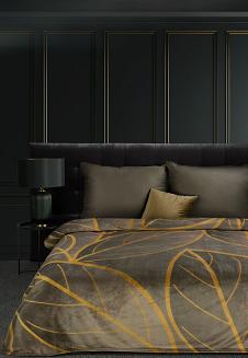 Koc narzuta ALISMA2 150x200 Eurofirany brązowy/beżowy