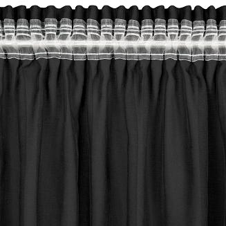 Firana gotowa na taśmie DANI 140x250 Eurofirany czarny