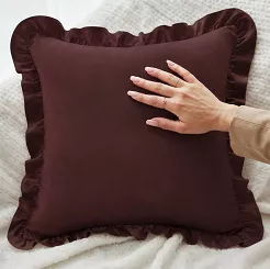 Poszewka do pościeli z falbanką RUFFY PREMIUM 40x40 brązowa