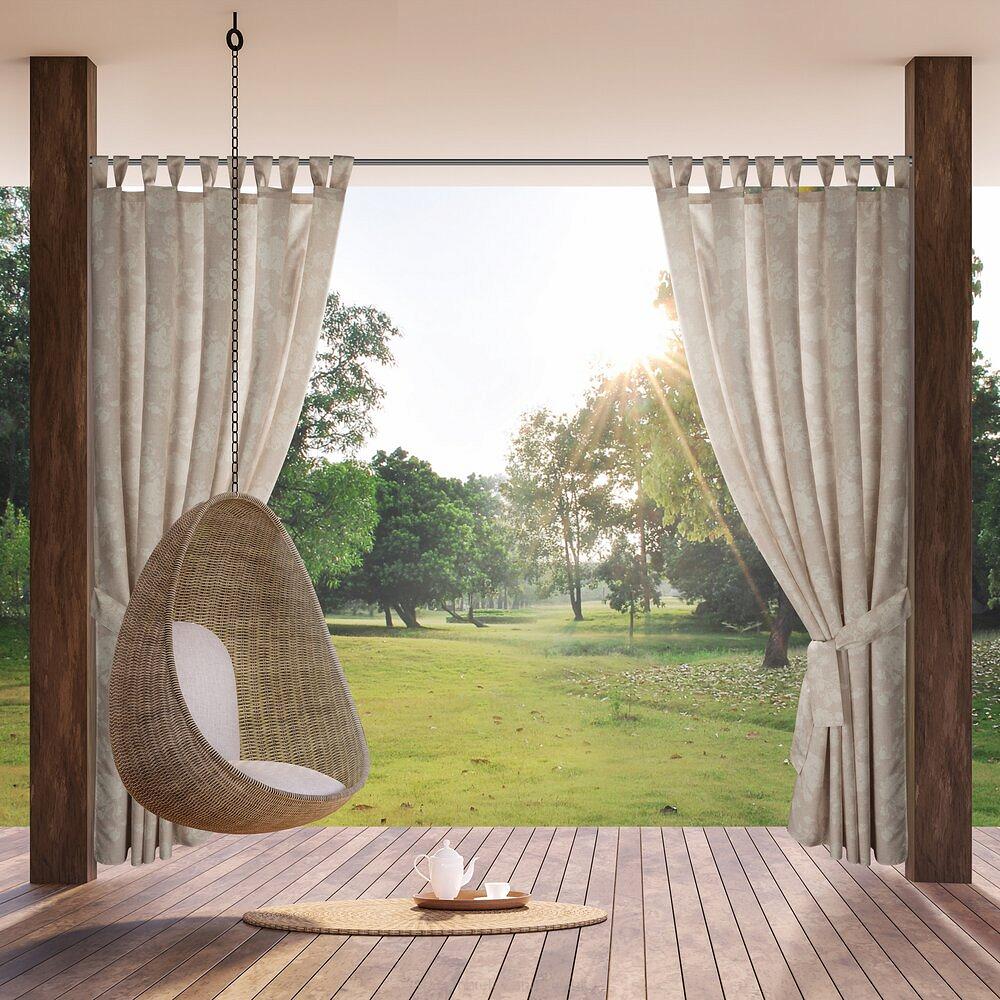 Zasłona gotowa na szelkach GARDEN 155x220 Eurofirany pudrowy