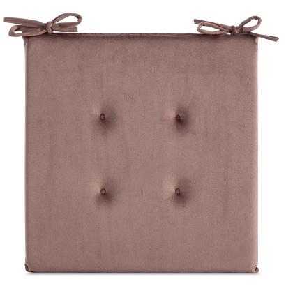 Poduszka na krzesło GAJA 40x40x3 Eurofirany ciemnoróżowa z ozdobnym pikowaniem