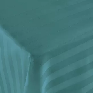 Prześcieradło satyna bambusowo-bawełniana STRIPE SEA TURQUOISE 160x240 Darymex jednokolorowe turkus