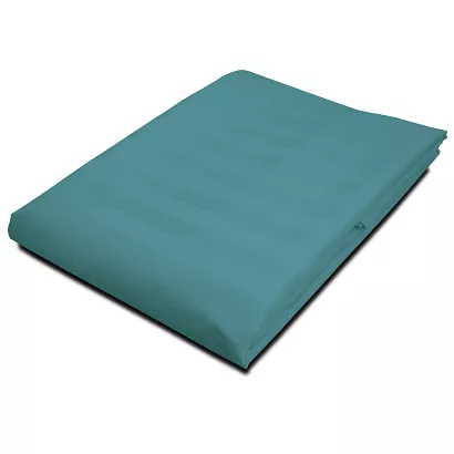 Prześcieradło satyna bambusowo-bawełniana STRIPE SEA TURQUOISE 160x240 Darymex jednokolorowe turkuso