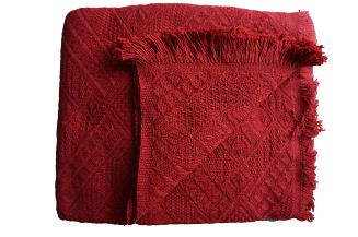 Komplet dekoracyjny narzuta 170x205 + 2x 60x170 bordowy