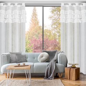 Firana gotowa na przelotkach SAMI 140x250 Eurofirany biały