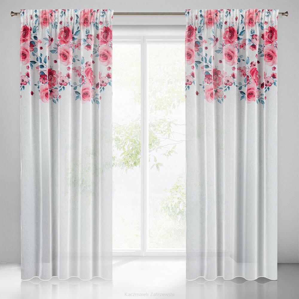 Zasłona gotowa na taśmie EDEN 140x270 Eurofirany biały