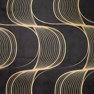 Zasłona gotowa na przelotkach POLA 140x250 Eurofirany czarny/beżowy