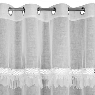 Firana gotowa na przelotkach KIARA 140x250 Eurofirany biały