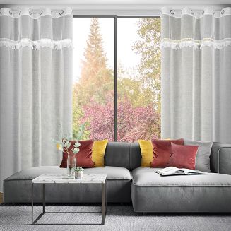 Firana gotowa na przelotkach KIARA 140x250 Eurofirany biały