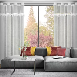 Firana gotowa na przelotkach KIARA 140x250 Eurofirany biały