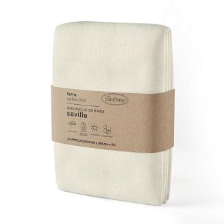 Zasłona gotowa na przelotkach SEVILLE 140x250 Eurofirany kremowy