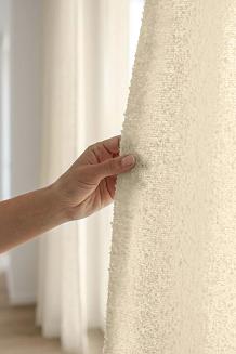 Beżowa Zasłona na Taśmie 140x300 Dreamy Boucle