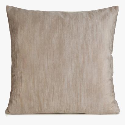 Poszewka dekoracyjna ESTEL 45x45 Eurofirany ciemnobeżowa z błyszczącym nadrukiem