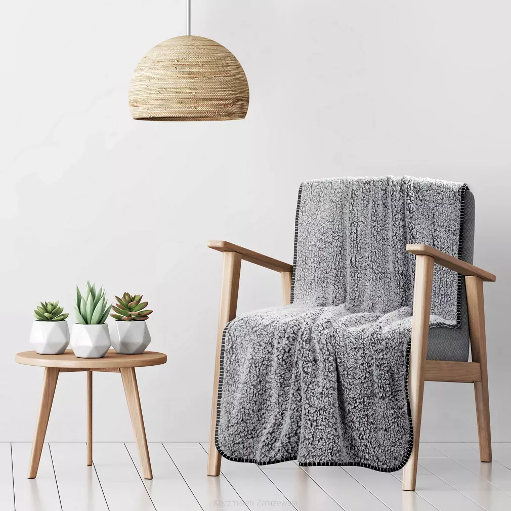 Koc narzuta KOALA 70x160 Eurofirany czarny baranek