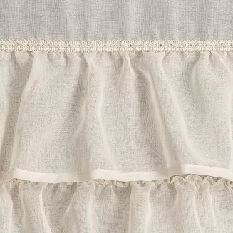 Firana gotowa na taśmie CARLI 140x270 Eurofirany beżowa falbany cyrkonie