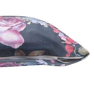 Poszewka jersey 40x40 ciemnogranatowa w duże róże