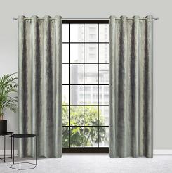 Zasłona gotowa na przelotkach MARSALA 140x250 Eurofirany szary/szampański