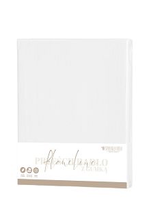 Prześcieradło flanelowe z gumką SIN 200x200 + 30 cm białe