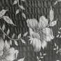 Pościel z kory 160x200 wzór białe kwiaty | grafitowe tło