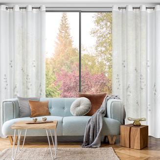 Firana gotowa na przelotkach ISABEL 140x250 Eurofirany biały