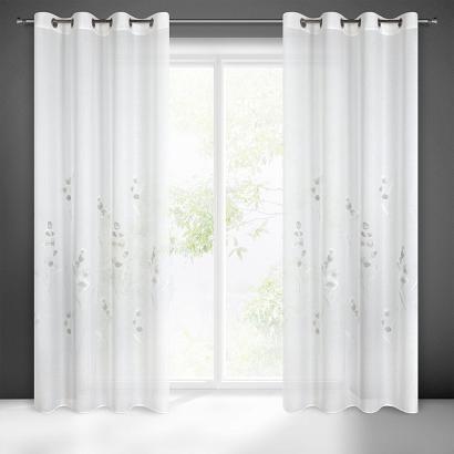 Firana gotowa na przelotkach ISABEL 140x250 Eurofirany biała