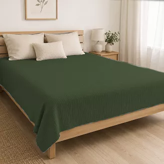 Prześcieradło muślinowe bez gumki 160x210 khaki