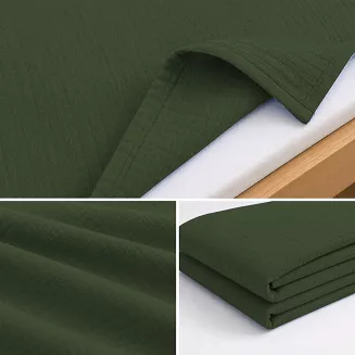 Prześcieradło muślinowe bez gumki 160x210 khaki