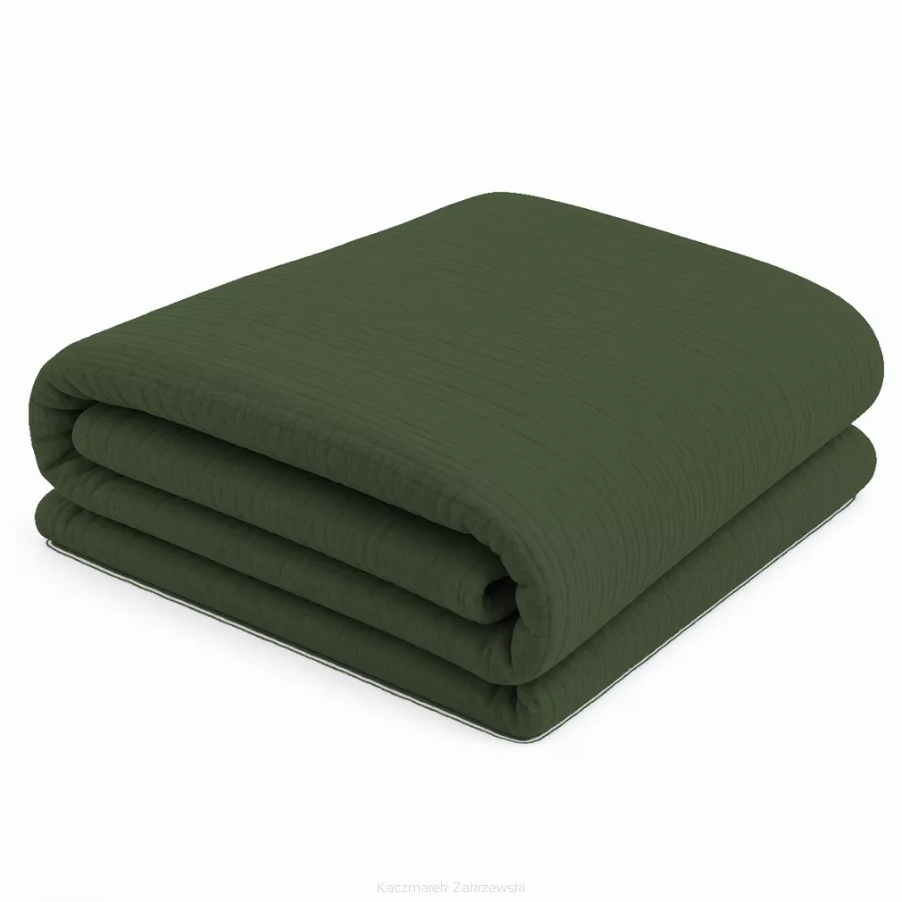 Prześcieradło muślinowe bez gumki 160x210 khaki