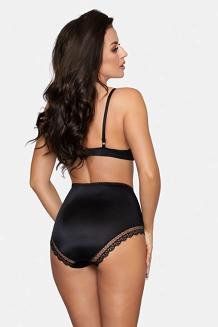 Figi damskie z wysokim stanem i koronką Babell kod 189 czarne