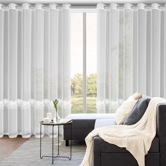 Firana gotowa na przelotkach ISOLA 350x250 Eurofirany biały