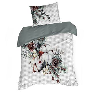 Komplet pościeli świąteczny SNOW 160x200 Eurofirany biały