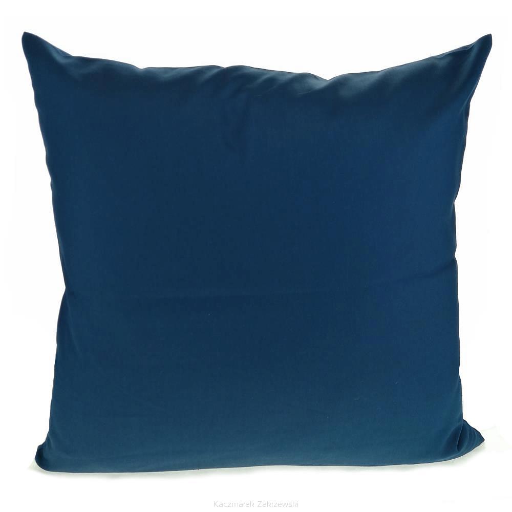 Poszewka satyna bawełniana 40x40 granatowa