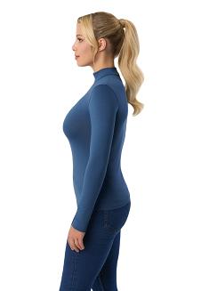 Bluzka damska z półgolfem RESTA denim