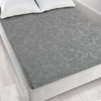 Prześcieradło frotte bez gumki Tulipan 150x205 ZWOLTEX szary GRUBE
