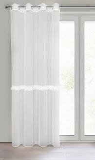 Firana gotowa na przelotkach SYLVI 140x260 Eurofirany biały
