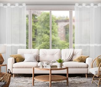 Firana gotowa na przelotkach SYLVI 140x260 Eurofirany biały