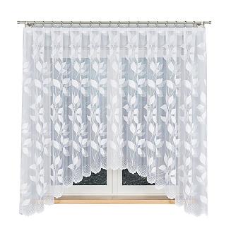 Firanka żakardowa gotowa na żabki MARTA 300x160 biała