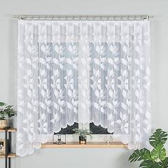 Firanka żakardowa gotowa na żabki MARTA 300x160 biała