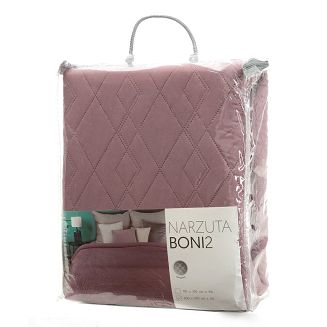 Narzuta dekoracyjna BONI 200x220 ciemnoróżowy