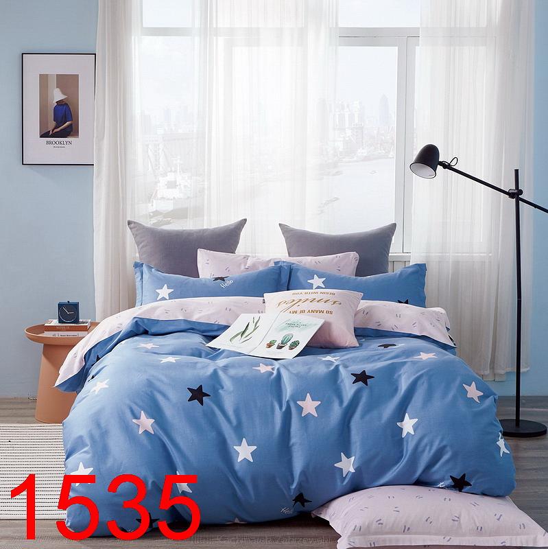 Pościel satynowa 160x200 wzór gwiazdki