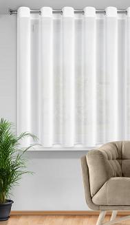 Firana gotowa na przelotkach DALIA 350x150 Eurofirany biały