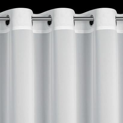 Firana gotowa na przelotkach DALIA 350x150 Eurofirany biała gładka z szyfonu