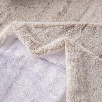 Poszewka dekoracyjna Rabbit 45x45 beżowa futrzana