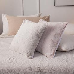 Poszewka dekoracyjna Rabbit 45x45 beżowa futrzana